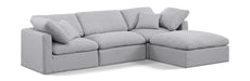 Indulge - Linen 4 Piece Modular Sectional With Chaise - Simple Home Plus