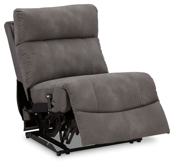 Next-Gen Durapella - Power Armless Recliner With Adj Headrest - Slate - Simple Home Plus