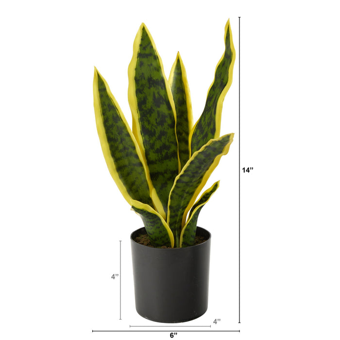 14" Sansevieria Artificial Plant