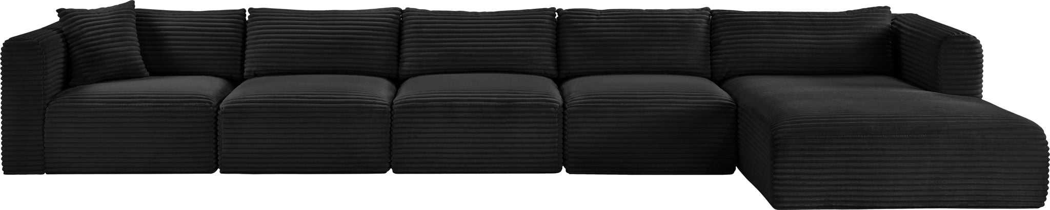 Shaggy - 5 Piece Modular Sectional With Chaise - Simple Home Plus
