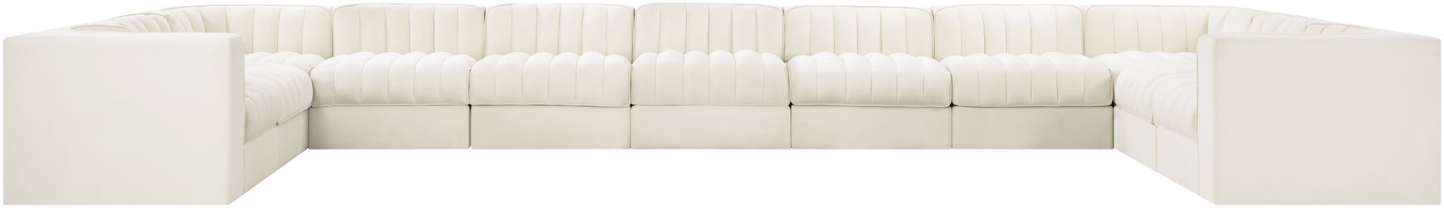 Rummi - Velvet Performance Fabric Upholstered 11 Piece Modular Sectional - Simple Home Plus