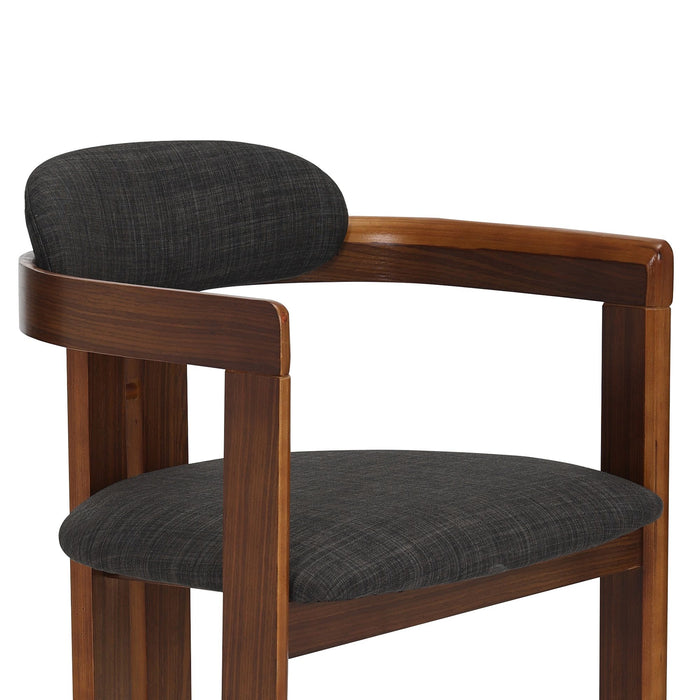 Jazmin - Contemporary Dining Chair (Set of 2) - Walnut / Charcoal - Simple Home Plus