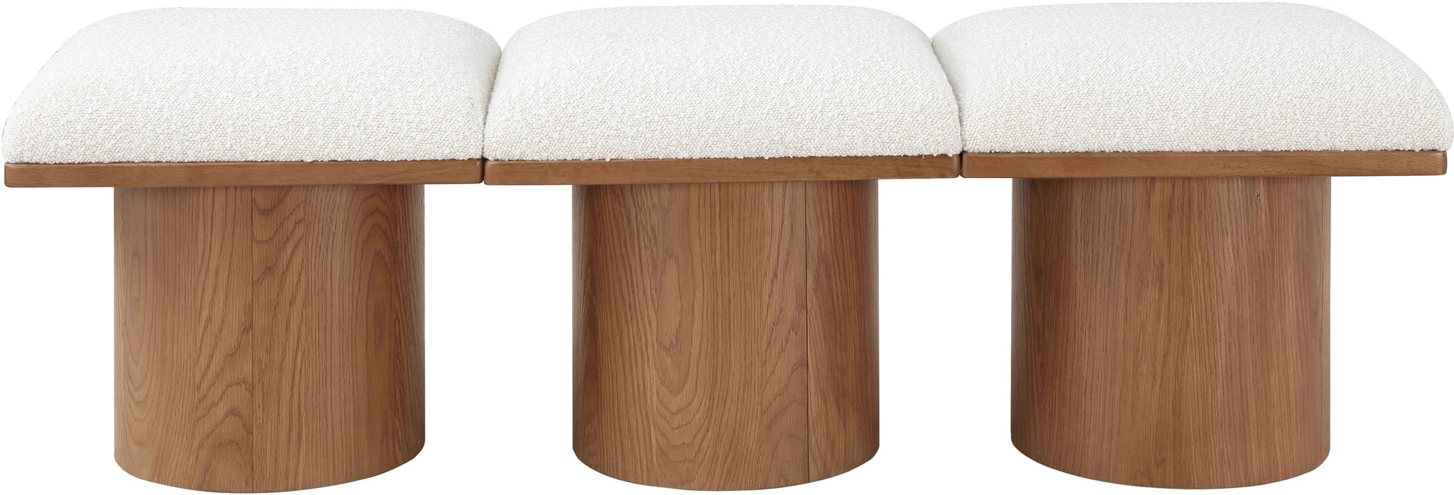 Pavilion - 3 Piece Modular Bench With Brown Base - Simple Home Plus