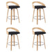 Sonia - Modern Swivel Counter Height Bar Stool - Patterned Oak Wood Finish - Simple Home Plus
