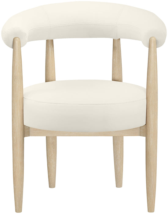Sable - Vegan Leather Upholstered Dining Chair (Set of 2) - Painted Natural Base - Simple Home Plus