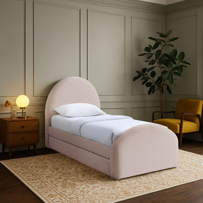 Andaz - Chenille Fabric Upholstered Trundle Bed - Simple Home Plus