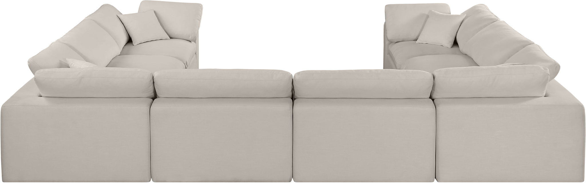 Comfy - 8 Piece Linen Modular Sectional - Simple Home Plus