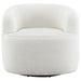 Hudson - Faux Sheepskin Upholstered Swivel Chair - Natural - Simple Home Plus
