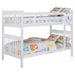 Chapman - Wood Twin Over Twin Bunk Bed With Mattress - White - Simple Home Plus