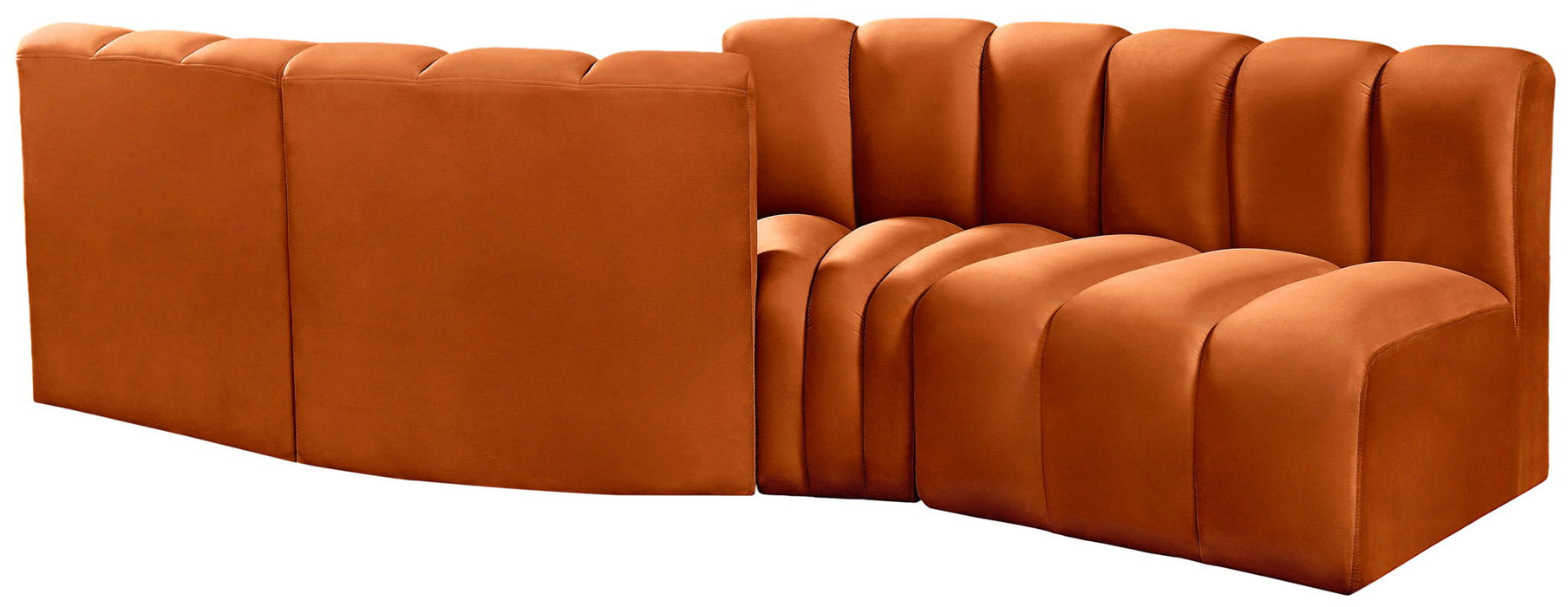 Arc - Velvet 4 Piece Sofa - Simple Home Plus