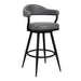 Justin - Swivel Vintage Bar Stool With Metal Legs - Simple Home Plus