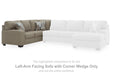 Newellen - LAF Sofa With Corner Wedge - Beige - Simple Home Plus