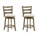 Melindra - Modern Farmhouse Swivel Wood Counter Height Kitchen Bar Stool - Simple Home Plus