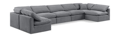 Indulge - Velvet 7 Piece Modular U-Shaped Sectional - Simple Home Plus