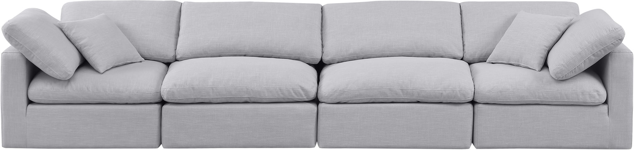 Indulge - Linen 4 Seat Modular Sofa - Simple Home Plus