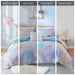 Cassiopeia - Watercolor Tie Dye Printed Quilt Set With Throw Pillow - Light Blue - Simple Home Plus