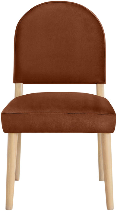 Varinelle - Velvet Dining Chair (Set of 2) - Natural Frame - Simple Home Plus