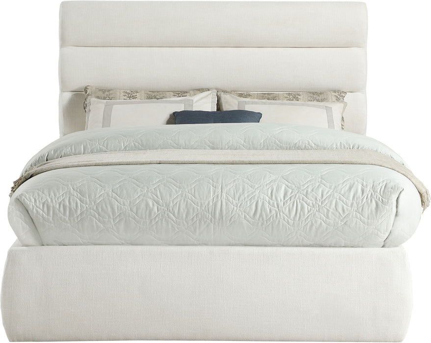 Adam - Linen Fabric Bed With 52" Headboard - Simple Home Plus