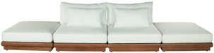 Mirella - 4 Piece Water Resistant Fabric Outdoor Patio Modular Sectional - Simple Home Plus