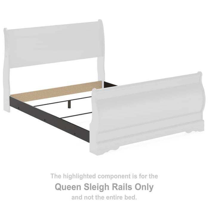 Huey Vineyard - Queen Sleigh Rails - Black - Simple Home Plus