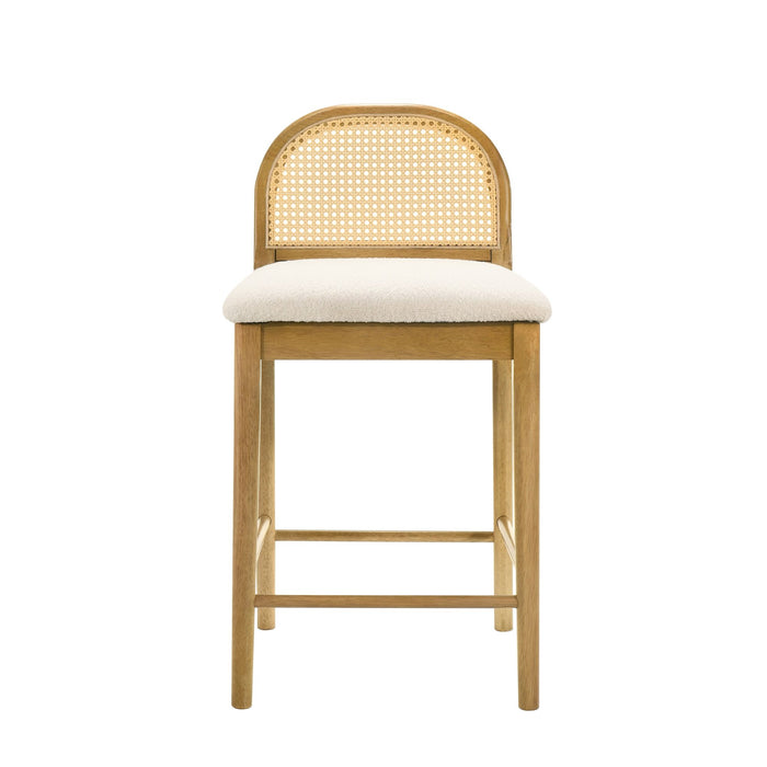Lucio - Modern Farmhouse Wood Counter Height Kitchen Bar Stool - Simple Home Plus