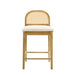 Lucio - Modern Farmhouse Wood Counter Height Kitchen Bar Stool - Simple Home Plus