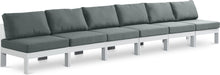 Nizuc - Outdoor Patio 6 Seat Armless Modular Sofa With White Frame - Simple Home Plus