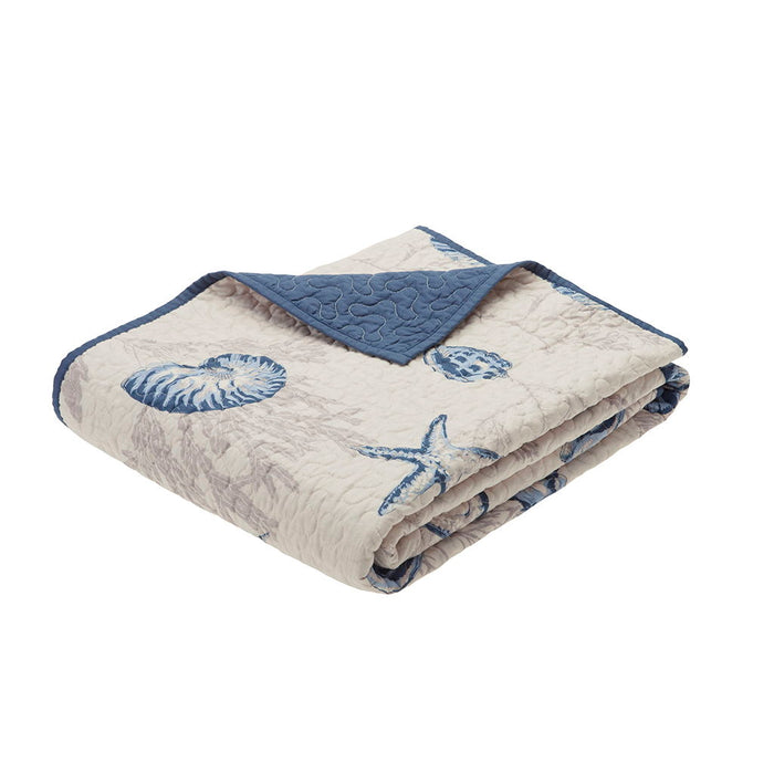 Bayside - Oversized Quilted Throw - Blue - Simple Home Plus