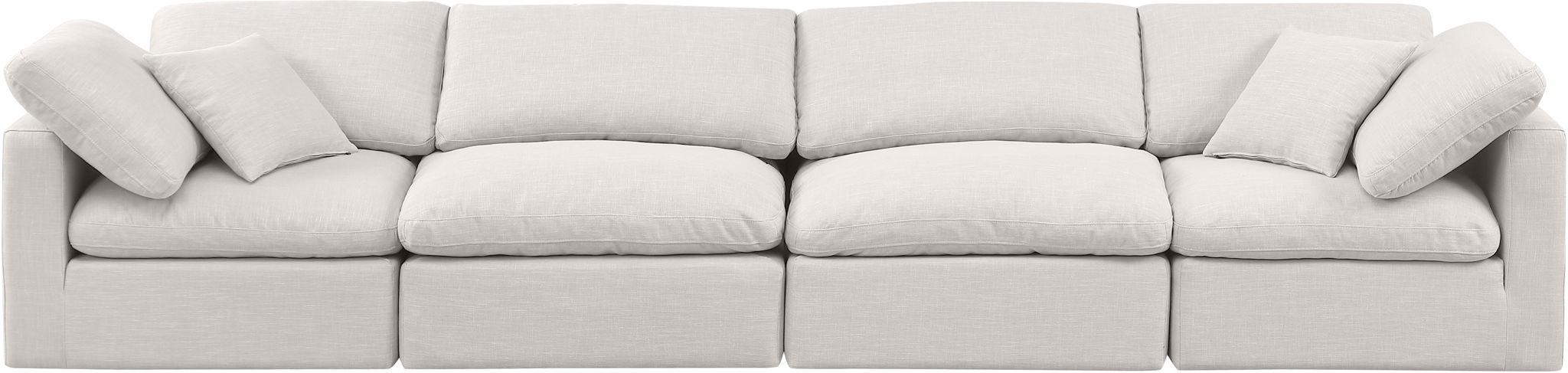 Indulge - Linen 4 Seat Modular Sofa - Simple Home Plus