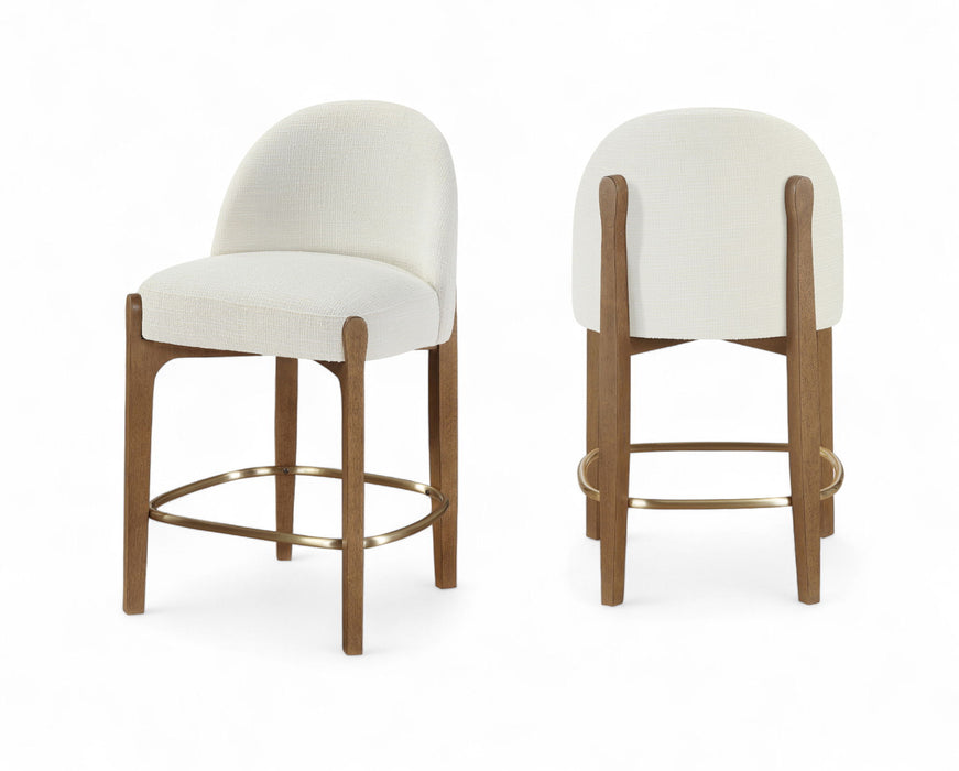 Torino - Counter Stool With Brushed Brown Base - Simple Home Plus