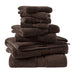 800GSM - 8 Piece Antimicrobial Towel Set - Brown - Simple Home Plus