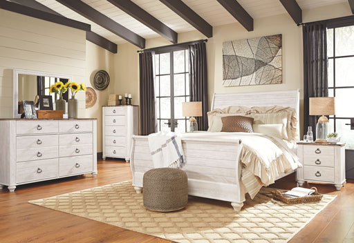 Willowton - Sleigh Bed - Simple Home Plus