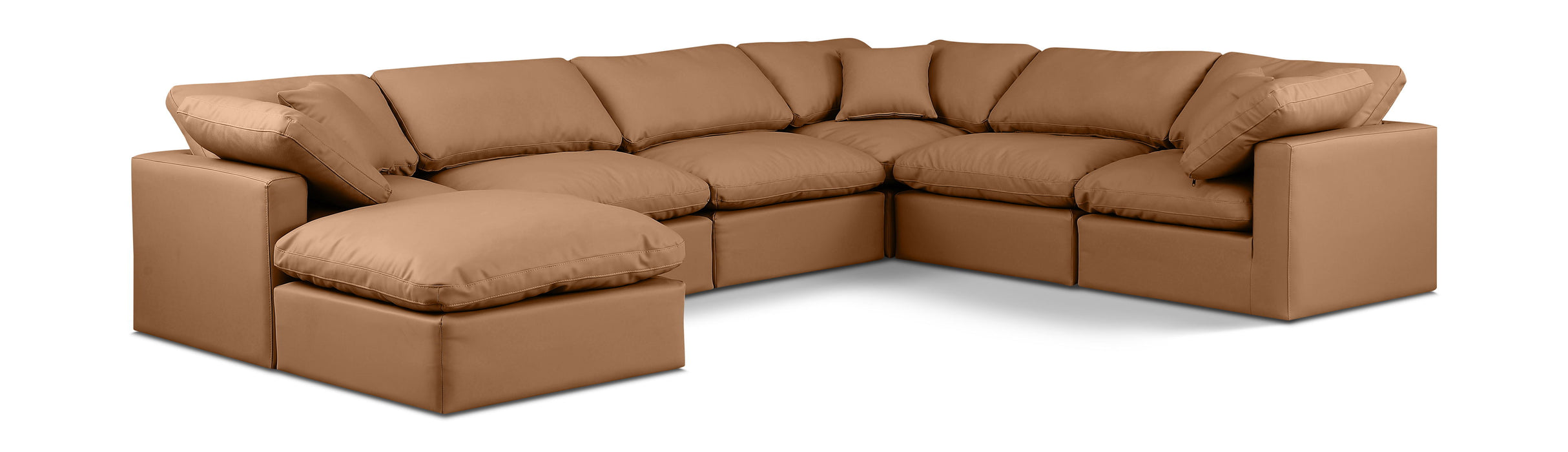 Indulge - Faux Leather 7 Piece Modular Sectional - Simple Home Plus