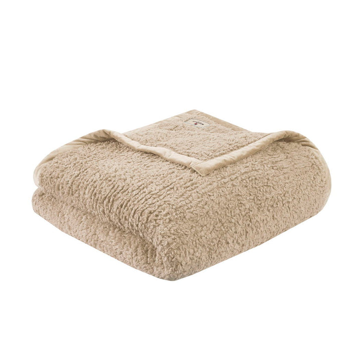 Burlington - King Berber Blanket - Tan - Simple Home Plus