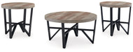 Deanlee - Grayish Brown / Black - Occasional Table Set (Set of 3) - Simple Home Plus