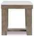Loyaska - Brown / Ivory - Square End Table - Simple Home Plus