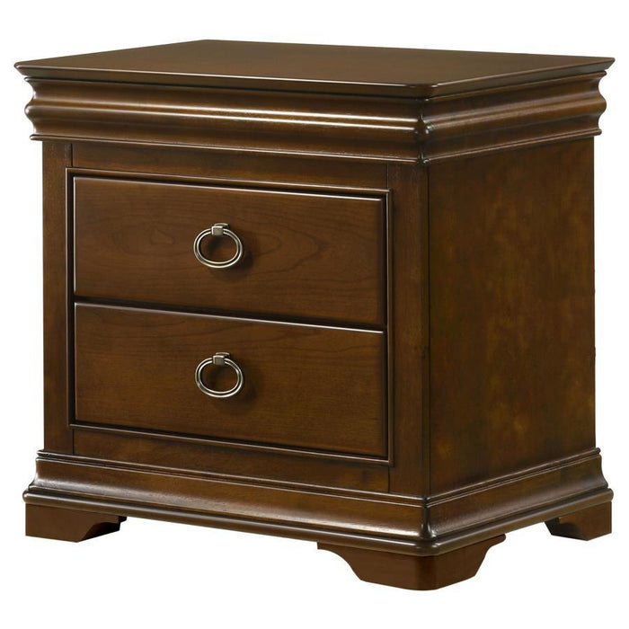 Garland - 3-Drawer Nightstand Bedside Table - Brown Cherry - Simple Home Plus