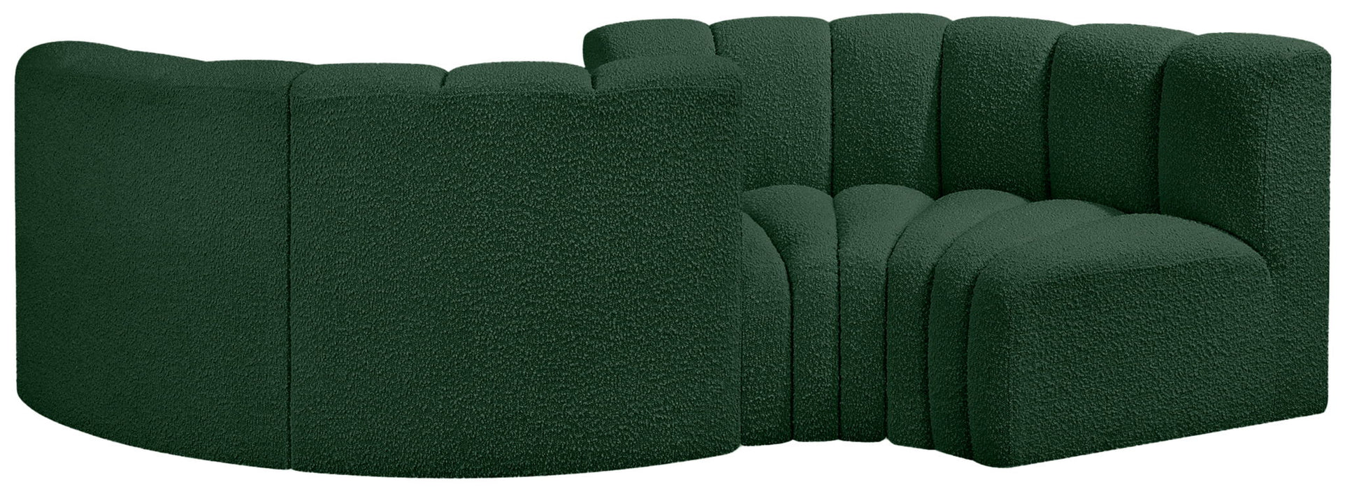 Arc - Boucle Fabric 4 Piece Curved Modular Sofa - Simple Home Plus