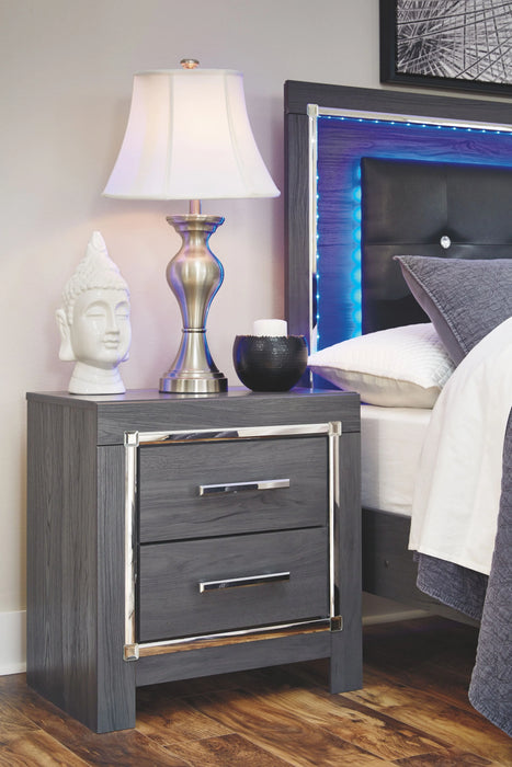 Lodanna - Two Drawer Night Stand - Gray As-IS