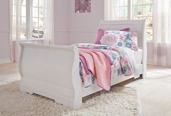 Anarasia - Twin Sleigh Rails - White - Simple Home Plus