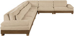 Turin - Chenille Fabric Upholstered Modular Sectional - Beige - Simple Home Plus