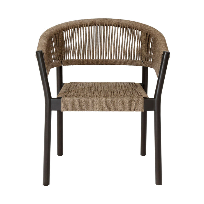 Doris - Outdoor Patio Dining Chair (Set of 2) - Dark Eucalyptus / Truffle - Simple Home Plus