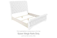 Realyn - Queen Sleigh Rails - Chipped White - Simple Home Plus