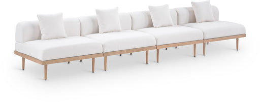 Laguna - 4 Piece 142" Upholstered Outdoor Patio Modular Armless Sofa - Simple Home Plus