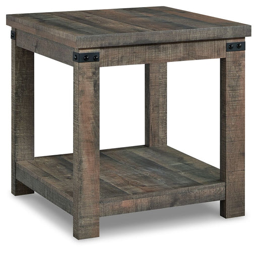 Hollum - Rustic Brown - Square End Table - Simple Home Plus