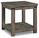 Hollum - Rustic Brown - Square End Table - Simple Home Plus