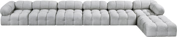 Ames - 7 Piece Boucle Fabric Modular L-Shaped Sectional - Simple Home Plus