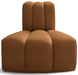 Arc - Velvet Reverse Corner Chair - Saddle - Simple Home Plus