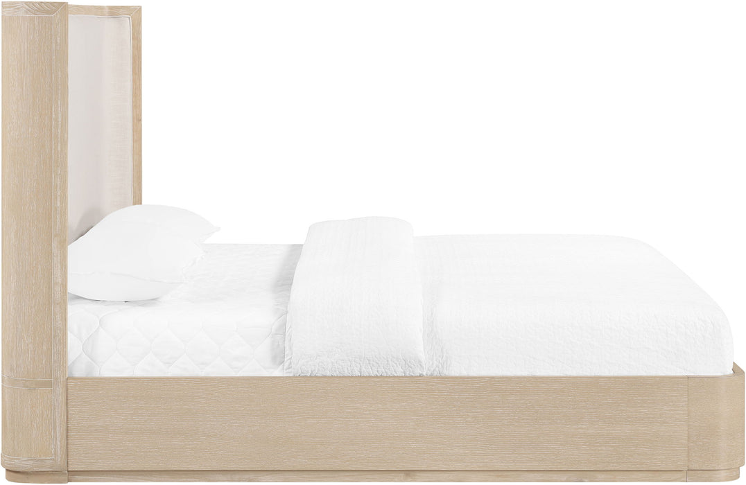 Tiberio - Textured Fabric Bed - Simple Home Plus