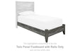 Baystorm - Twin Panel Footboard w/Rails - Gray - Simple Home Plus